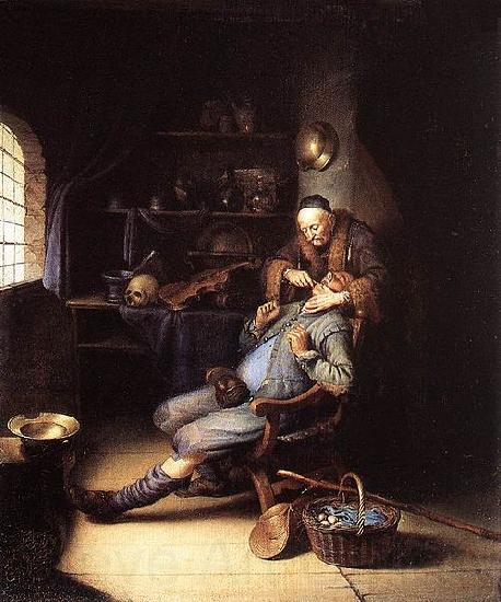 Gerrit Dou The Extraction of Tooth France oil painting art
